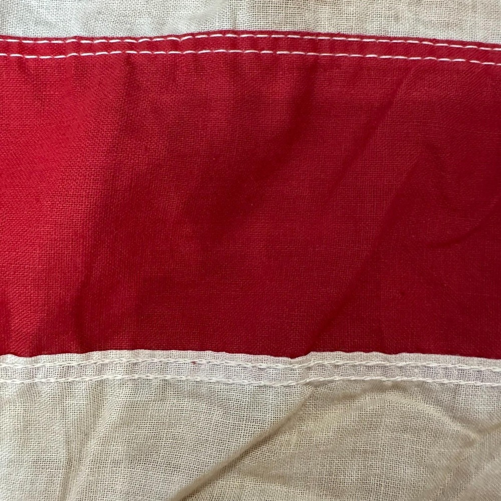 Vintage 50 Star American Flag w/ Original Box Blue Wood Pole Montgomery Ward 3x5 - Picture 7 of 15